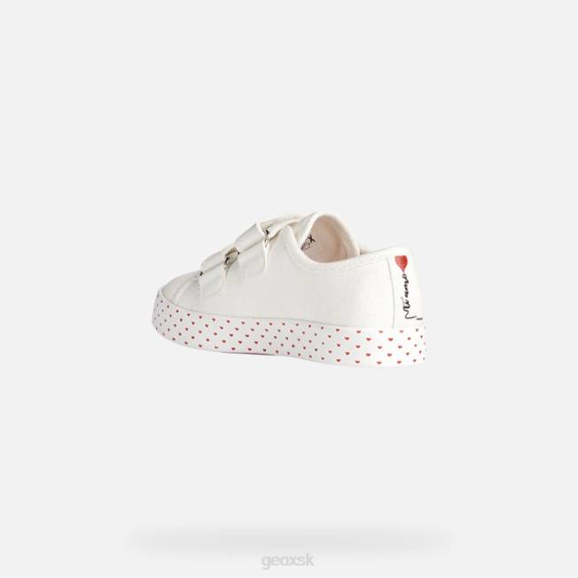 8ZHJ1914 biela/červená Geox ciak dievča