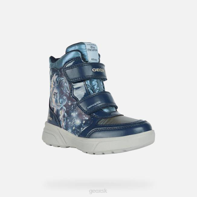 8ZHJ1097 tmavá námornícka/platina Geox sveggen abx dievča