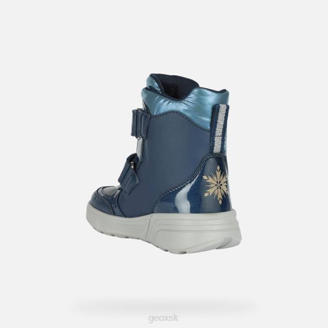 8ZHJ1097 tmavá námornícka/platina Geox sveggen abx dievča