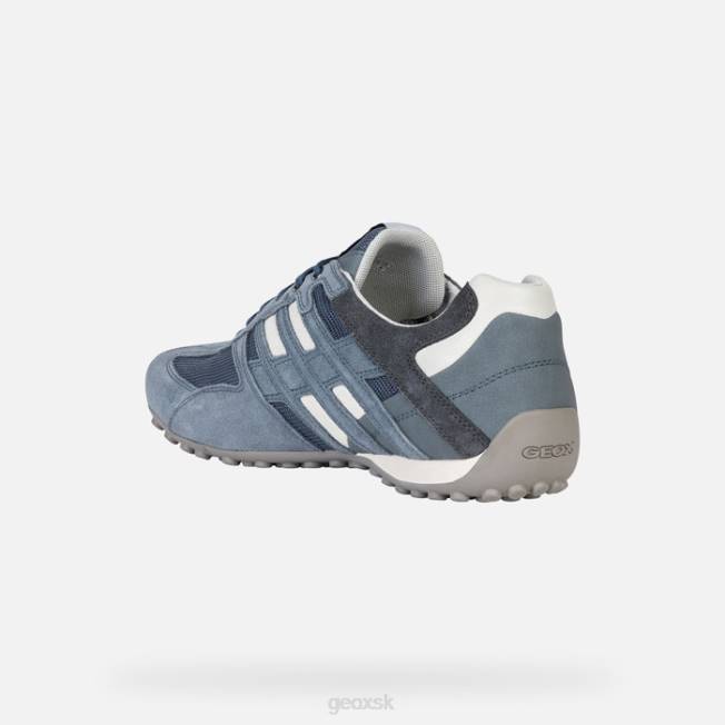 8ZHJ1747 džínsy/biele Geox hadí muž