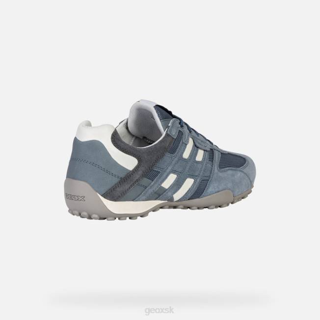 8ZHJ1747 džínsy/biele Geox hadí muž