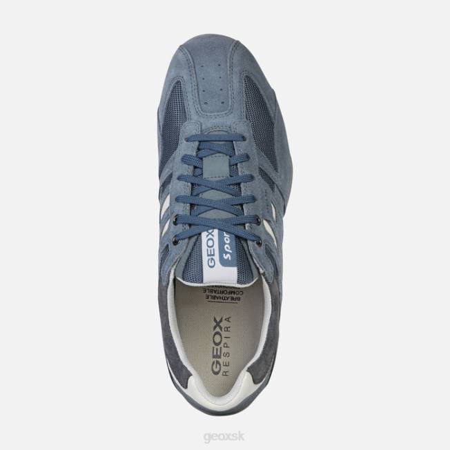 8ZHJ1747 džínsy/biele Geox hadí muž