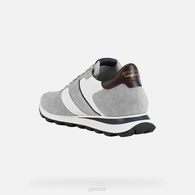 8ZHJ770 svetlo šedá/biela Geox spherica vseries muž