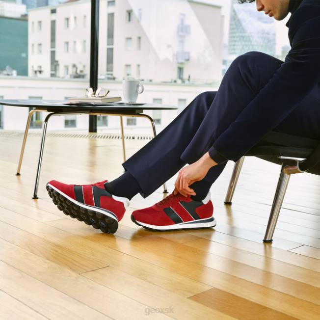 8ZHJ772 tmavo červená/námorná Geox spherica vseries muž