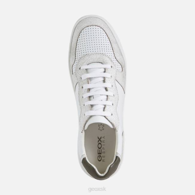 8ZHJ784 biela/svetlo olivovo zelená Geox magnetový muž