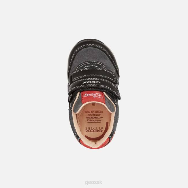 8ZHJ1442 čierna/tmavošedá Geox rishon baby