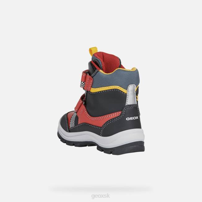 8ZHJ1444 červená čierna Geox flanfil abx batoľa