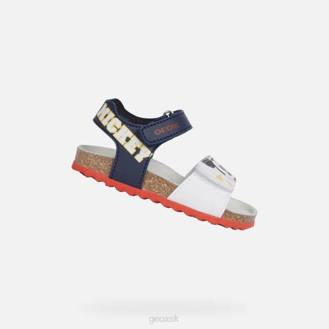 8ZHJ1644 námornícka/biela Geox sandále chalki baby