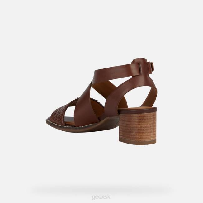 8ZHJ137 hnedá Geox pôvabná stredná žena