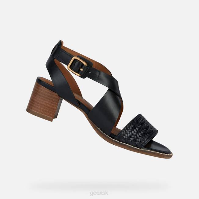 8ZHJ138 čierna Geox pôvabná stredná žena