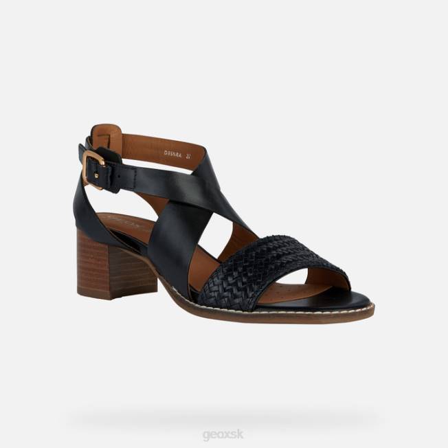 8ZHJ138 čierna Geox pôvabná stredná žena