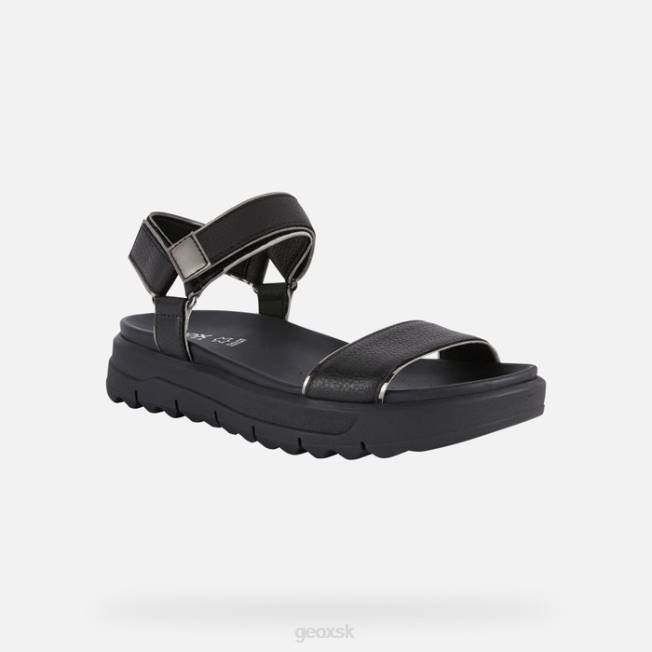 8ZHJ140 čierny/olovnatý Geox xand 2.1s žena