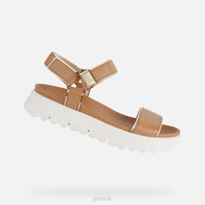 8ZHJ141 ťava/svetlé zlato Geox xand 2.1s žena