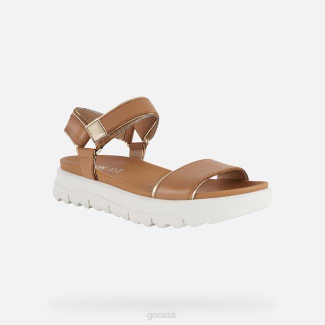 8ZHJ141 ťava/svetlé zlato Geox xand 2.1s žena