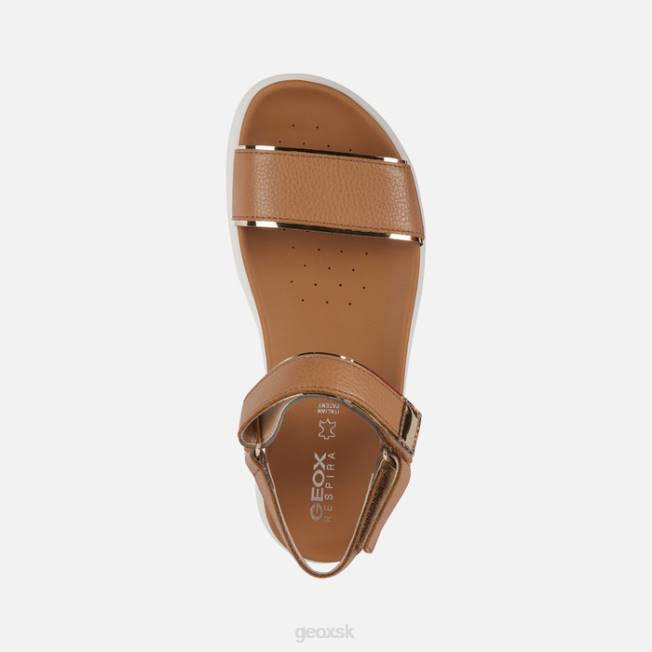 8ZHJ141 ťava/svetlé zlato Geox xand 2.1s žena