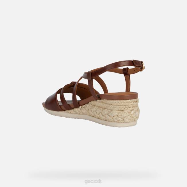 8ZHJ142 hnedá Geox ischia corda žena