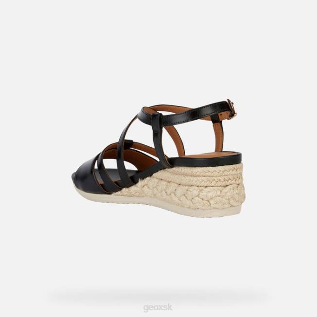 8ZHJ143 čierna Geox ischia corda žena