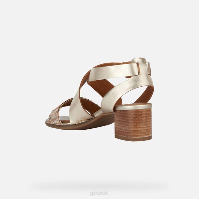 8ZHJ159 svetlo zlatá Geox pôvabná stredná žena