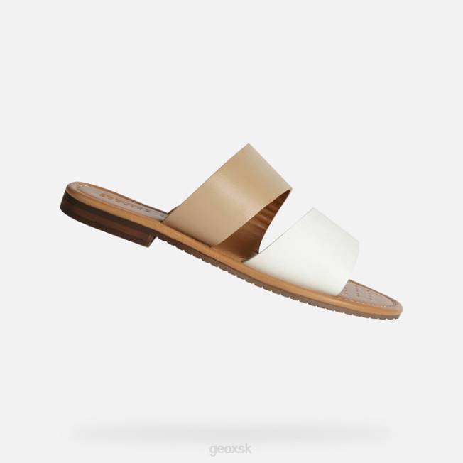 8ZHJ161 béžová/biela Geox sozy s žena