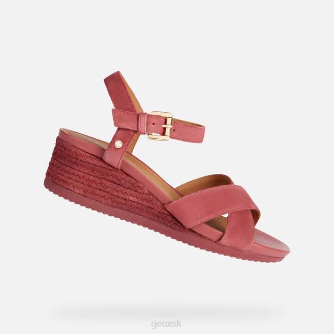 8ZHJ1679 tmavá fuchsiová Geox ischia corda žena