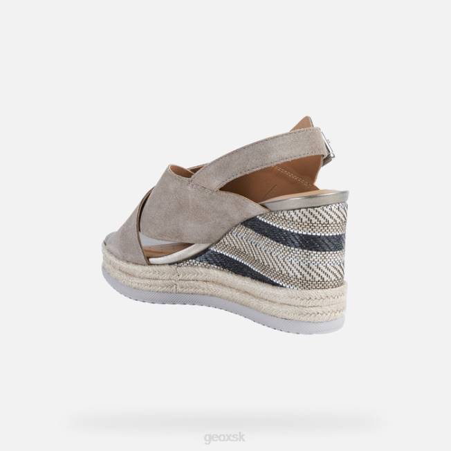 8ZHJ1733 taupe Geox ponza žena