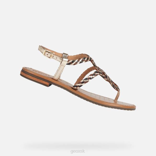 8ZHJ205 svetlo zlatá/čierna Geox sozy s žena