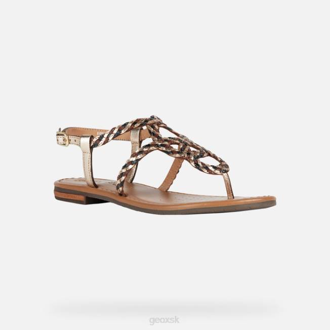 8ZHJ205 svetlo zlatá/čierna Geox sozy s žena