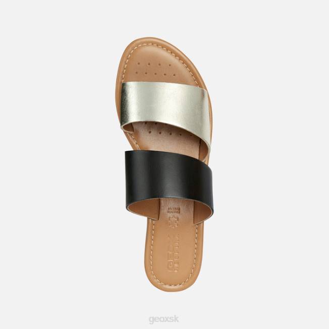 8ZHJ207 čierna/svetlo zlatá Geox sozy s žena