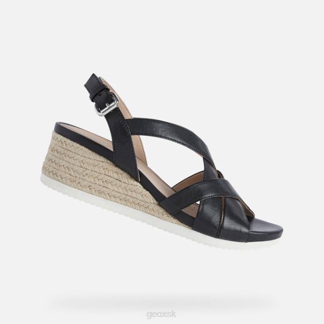 8ZHJ454 čierna Geox ischia corda žena