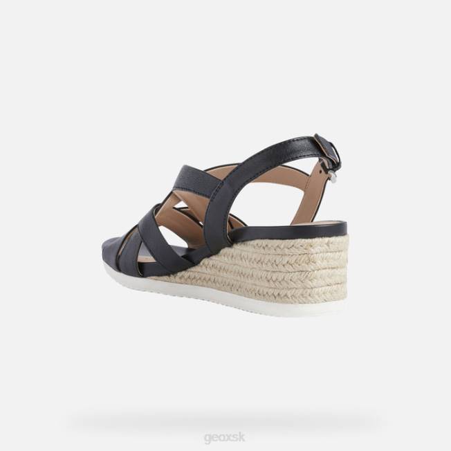 8ZHJ454 čierna Geox ischia corda žena