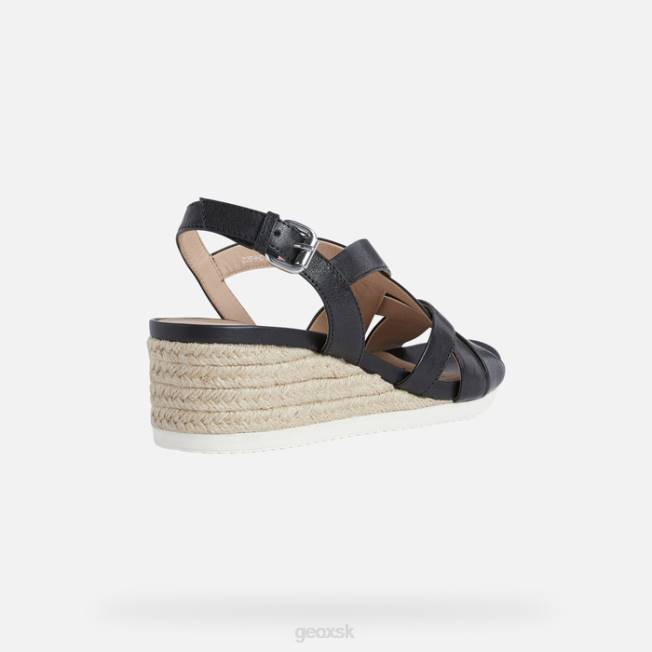 8ZHJ454 čierna Geox ischia corda žena