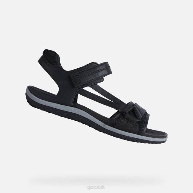 8ZHJ458 čierna Geox sandále vega žena