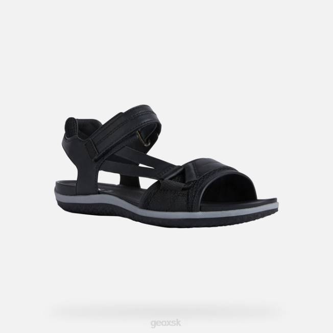 8ZHJ458 čierna Geox sandále vega žena