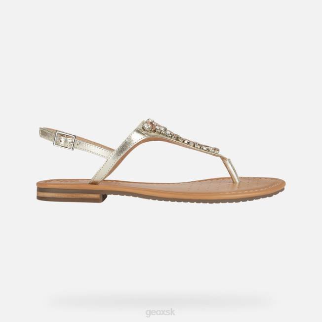 8ZHJ483 šampanské Geox sozy s žena