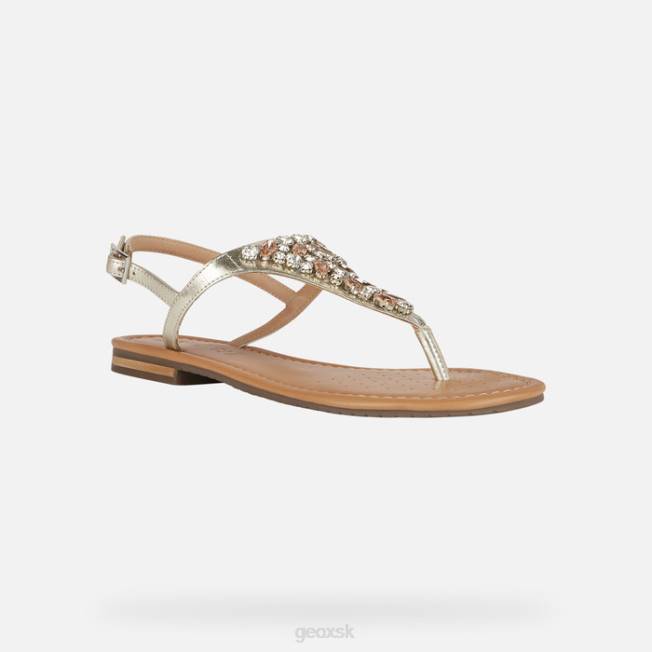 8ZHJ483 šampanské Geox sozy s žena