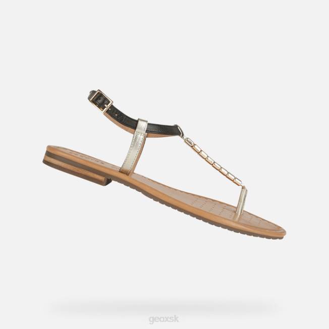 8ZHJ519 čierna/svetlo zlatá Geox sozy s žena