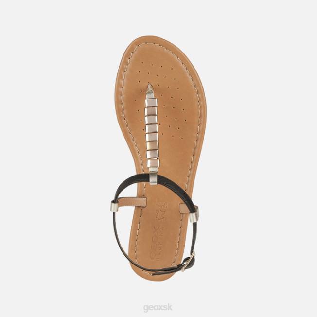 8ZHJ519 čierna/svetlo zlatá Geox sozy s žena