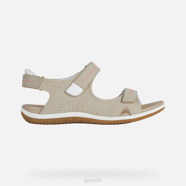 8ZHJ56 taupe Geox sandále vega žena