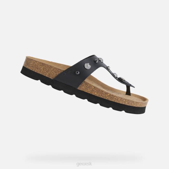 8ZHJ602 čierna Geox brionia vysoká žena