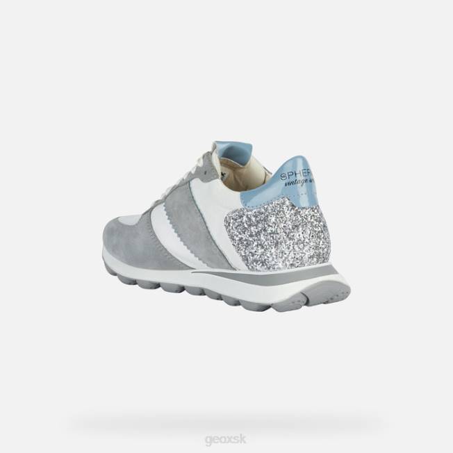 8ZHJ1657 svetlo šedá/biela Geox spherica vseries žena