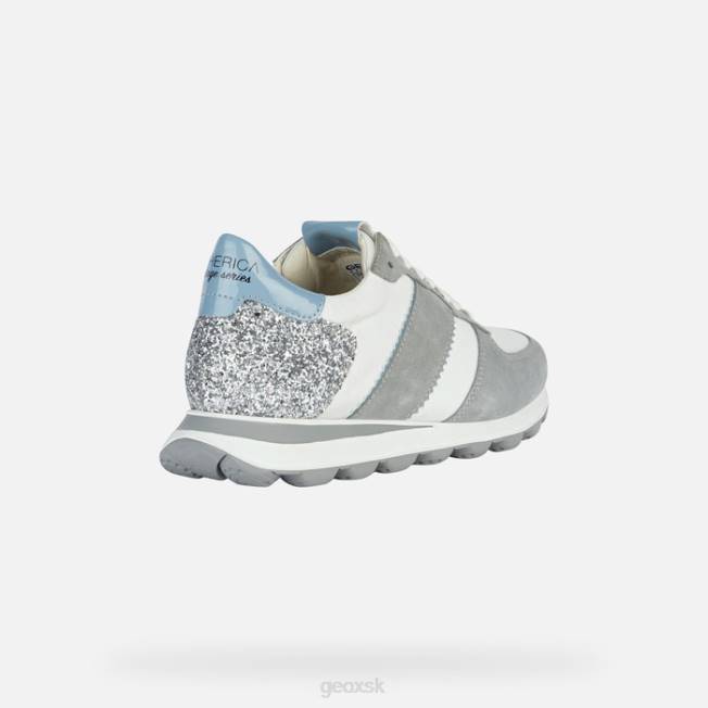 8ZHJ1657 svetlo šedá/biela Geox spherica vseries žena