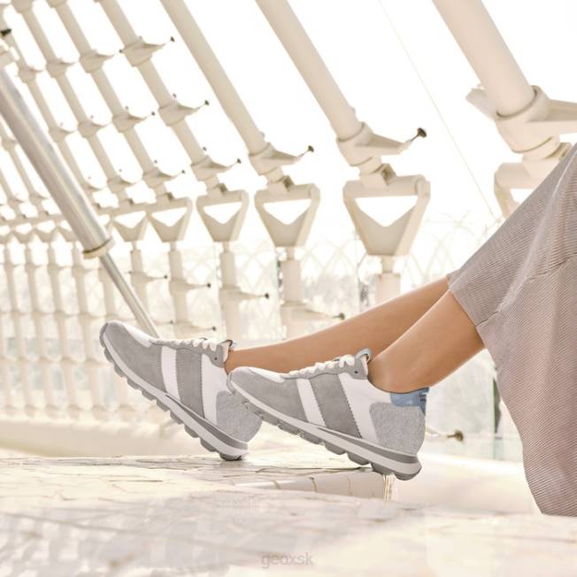 8ZHJ1657 svetlo šedá/biela Geox spherica vseries žena