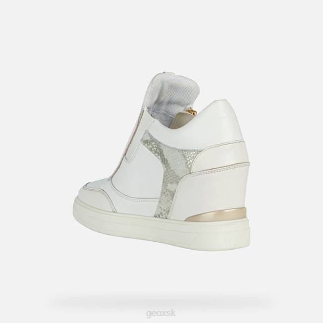 8ZHJ1685 biela/biela Geox maurská žena