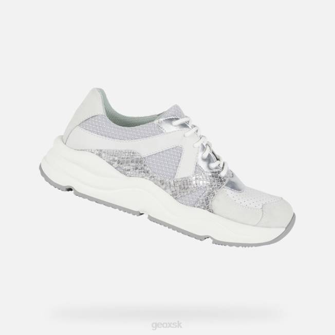 8ZHJ1740 svetlo šedá/biela Geox topaziová žena