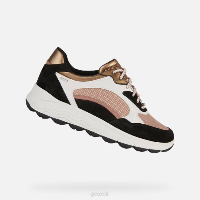 8ZHJ195 čierna/tmavá ruža Geox spherica 4x4 abx žena