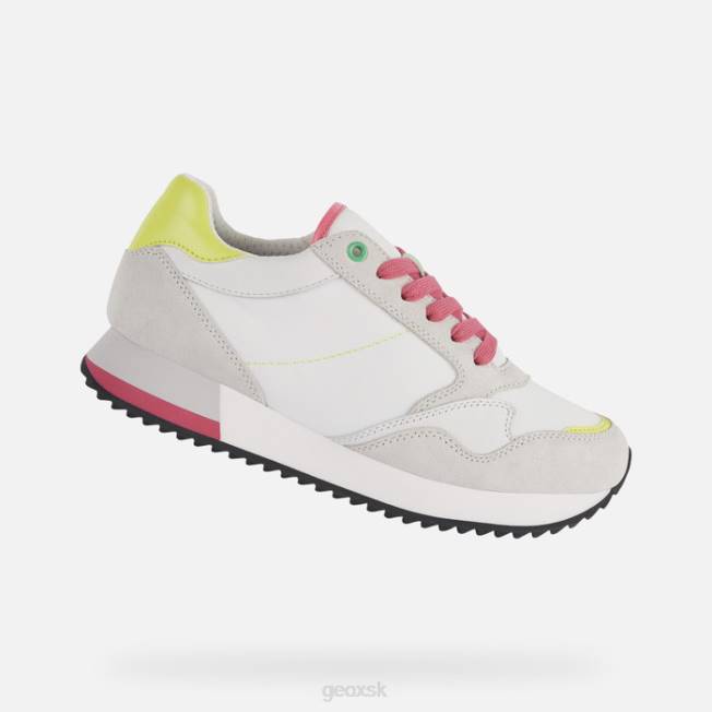 8ZHJ249 biela/fluo fuchsiová Geox doralea žena
