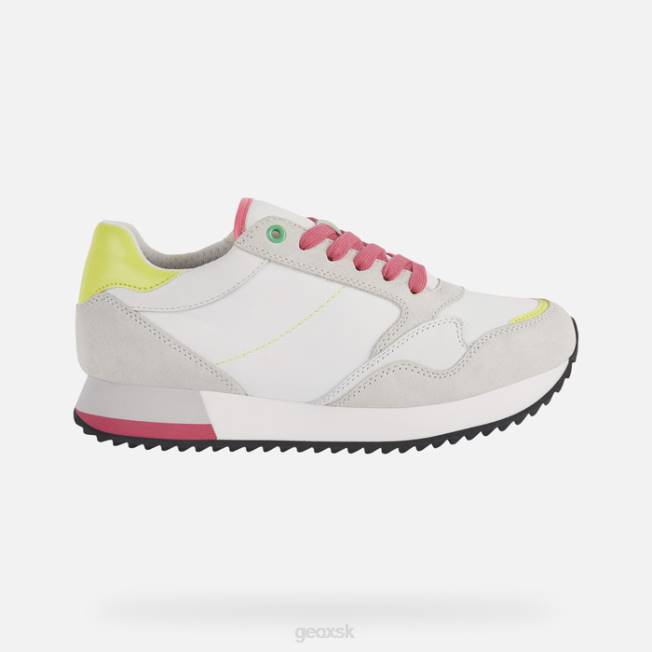 8ZHJ249 biela/fluo fuchsiová Geox doralea žena