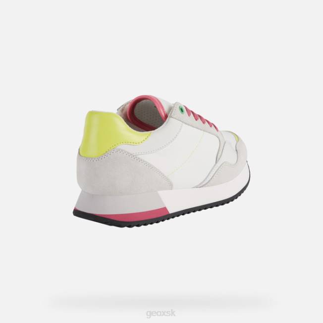 8ZHJ249 biela/fluo fuchsiová Geox doralea žena