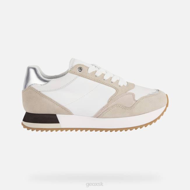 8ZHJ250 biela/lt taupe Geox doralea žena