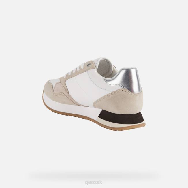 8ZHJ250 biela/lt taupe Geox doralea žena